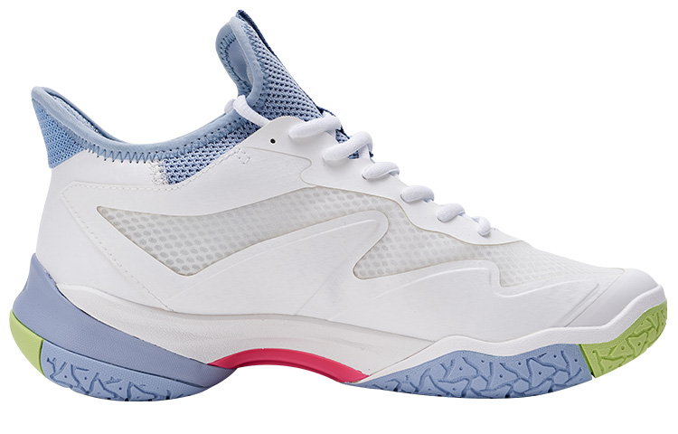 KUMPOO Badminton Shoes Unisex Mid Top White Gray Blue