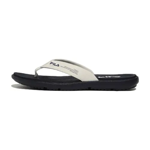 FILA Slicksong V2 Slip Resistant Abrasion Resistant Slip Resistant Flip Flops Unisex Dark Blue Korean Style