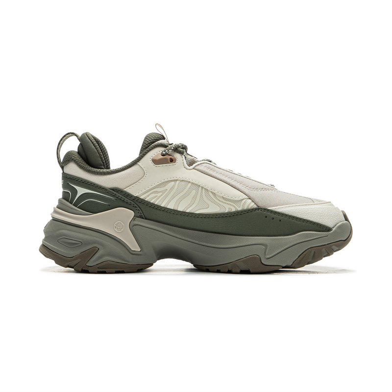 Li Ning CF Tracing, Qianhang Ce3 Cushioning Slip Resistant Abrasion Resistant Low top Hiking Shoes Women’s Beige Green