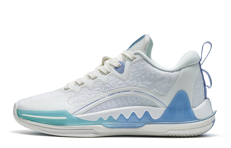 XTEP Melee 1 Cushioning Slip Resistant Abrasion Resistant Low top Basketball Shoes Men’s White Blue