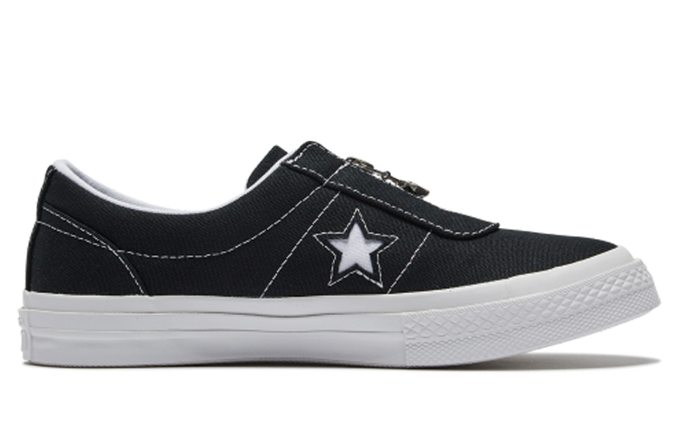 Женские кеды Converse One Star (черно-белые) — фото 2