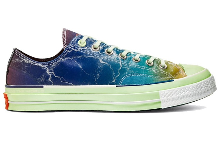 Кеды Converse ×Pigalle x Nike 1970s (сине-фиолетово-бело-оранжевые) — Синий / фиолетовый / белый / оранжевый — фото 2