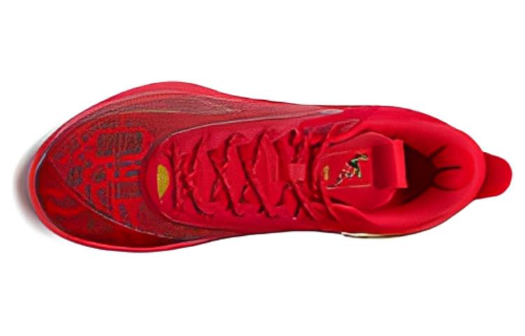 XTEP Levitation 7 Slip-Resistant Cushioning Abrasion-Resistant Low-Top Basketball Shoes Transcend Red