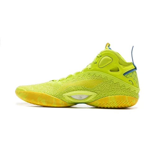 Disney X Li Ning Yushuai 19 Carbon Core Basketball Shoes Men's Mid Top Digital Green