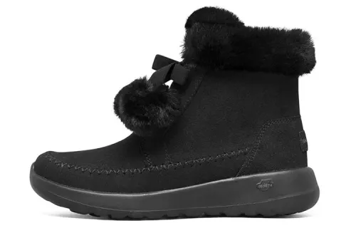 Skechers ON THE GO Thermal Abrasion Resistant Comfortable Short Snow Boots Women's Carbon Black
