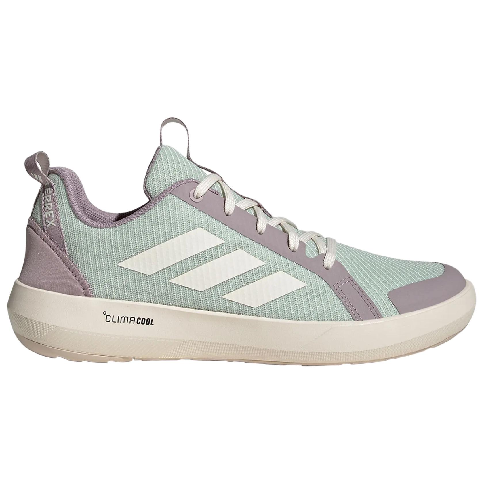 Adidas Terrex Boat PU, Textile Cushioning Breathable Lightweight Low top Hiking Shoes Unisex Light Green