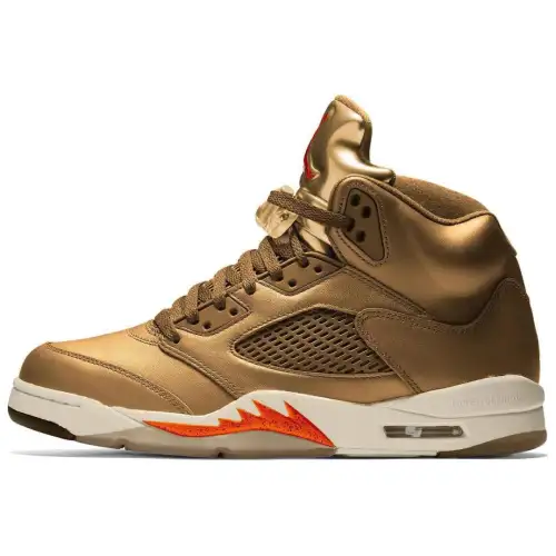JORDAN 5 Retro Wnba Metallic Gold Brilliant Orange Women's