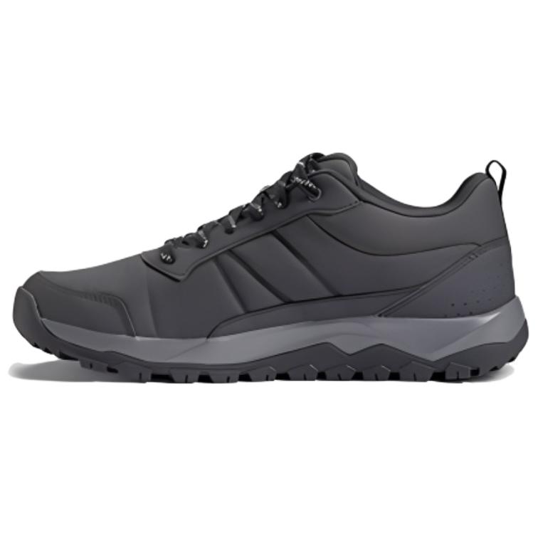 DECATHLON Round Tip Cushioning Slip Resistant Abrasion Resistant Low top Hiking Shoes Men's Black Gray
