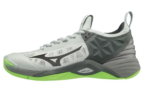 Mizuno Wave Momentum 2 Slip Resistant, Abrasion Resistant, Breathable Low top Training Shoes Unisex Gray Green
