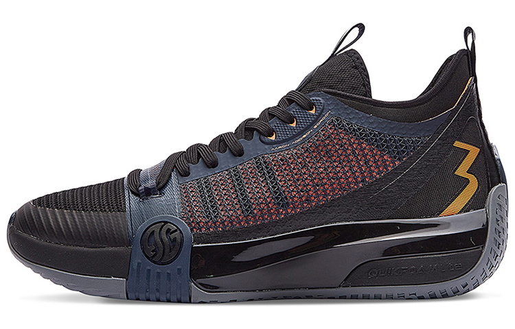361° Chan 3 MOD Lava Cushioning Slip Resistant Abrasion Resistant Mid top Basketball Shoes Men’s Gray Black