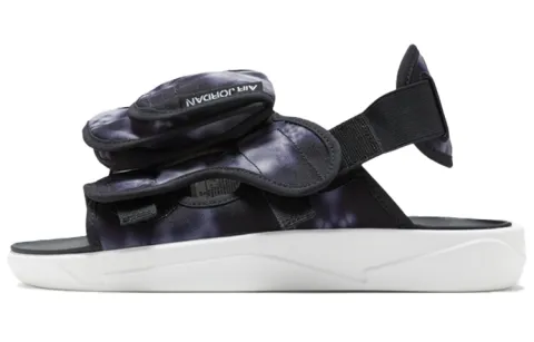 Air Jordan Ls Slide Cozy Non Slip Outdoor Sports Sandals Black White Tie Dye 'Black White'
