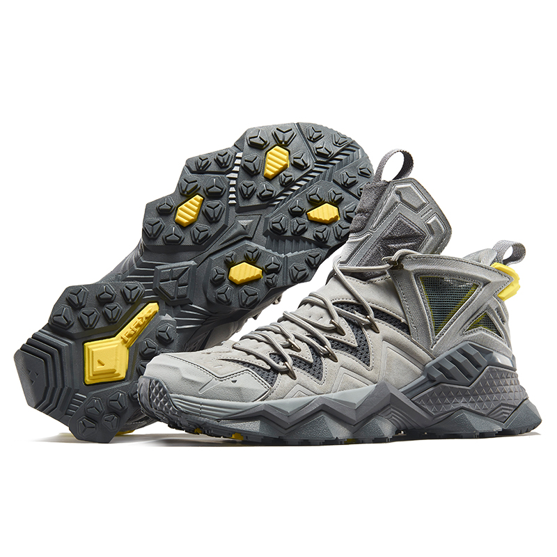 RAX Mid top Outdoor Shoes Men’s Gray Yellow