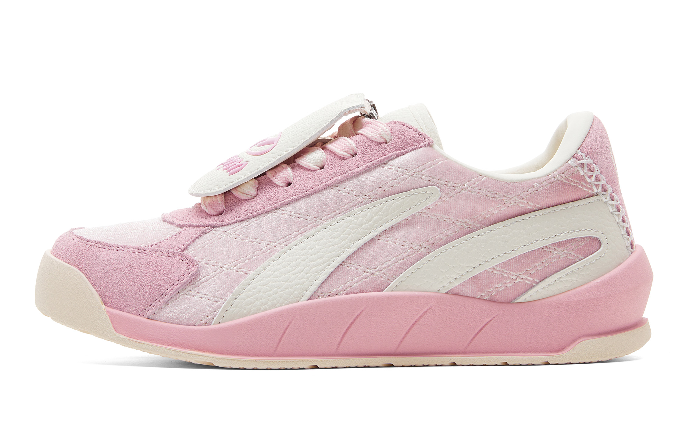 VEIDOORN Slip Resistant Abrasion Resistant Low top Casual Shoes Women’s Pink White