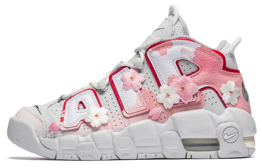 Nike Air More Uptempo Mid top Vintage Basketball Shoes GS Pink