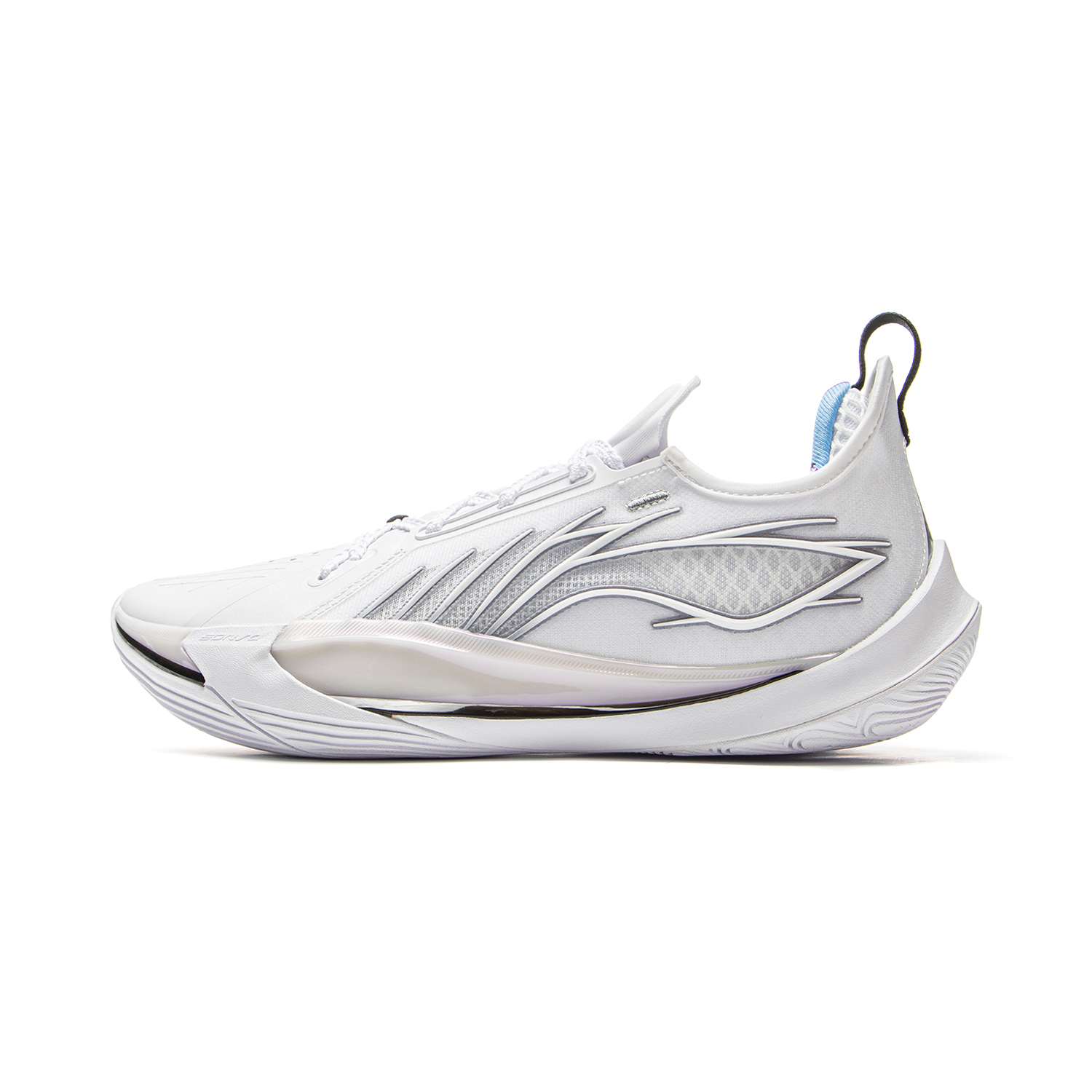 Li Ning Cushioning Slip Resistant Abrasion Resistant Low top Basketball Shoes Men’s Standard White