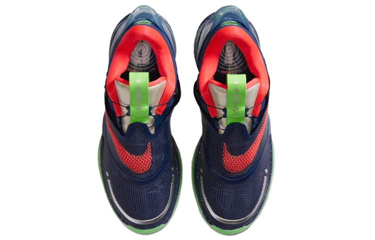 Мужские кроссовки Nike Adapt bb 2.0 Air Zoom Turbo (синий, зеленый) — Синийзелёный — фото 4
