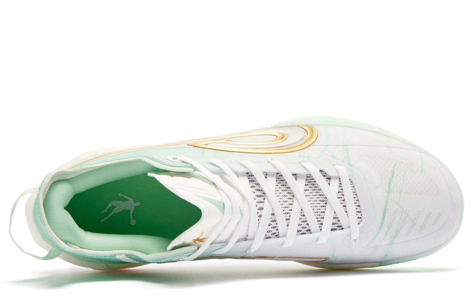 QIAODAN Thorn RISE 2.0 Basketball Shoes Men’s Low Top Jordan White/Ice Porcelain Green