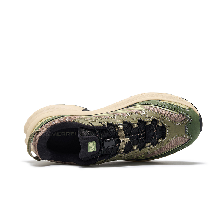MERRELL FREE STRIDE LITE Slip Resistant, Abrasion Resistant, Breathable Low top Hiking Shoes Men’s Army Green Gray