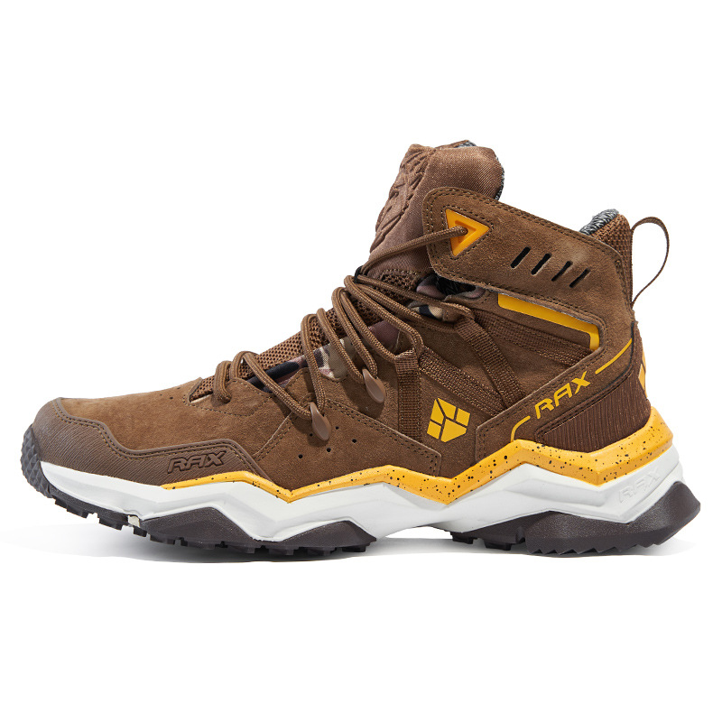 RAX Waterproof High top Mountaineering & Hiking Shoes Men’s Brown