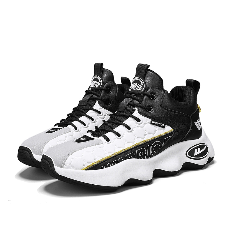 WARRIOR Basketball Shoes Men’s Low Top White Black/Beige Black/Black
