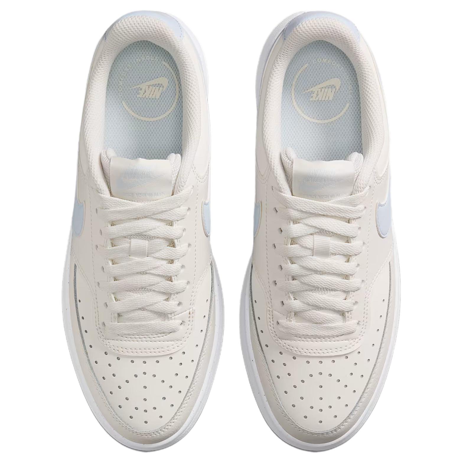Nike Court Vision Alta Low top Tennis Shoes Women’s Beige Blue