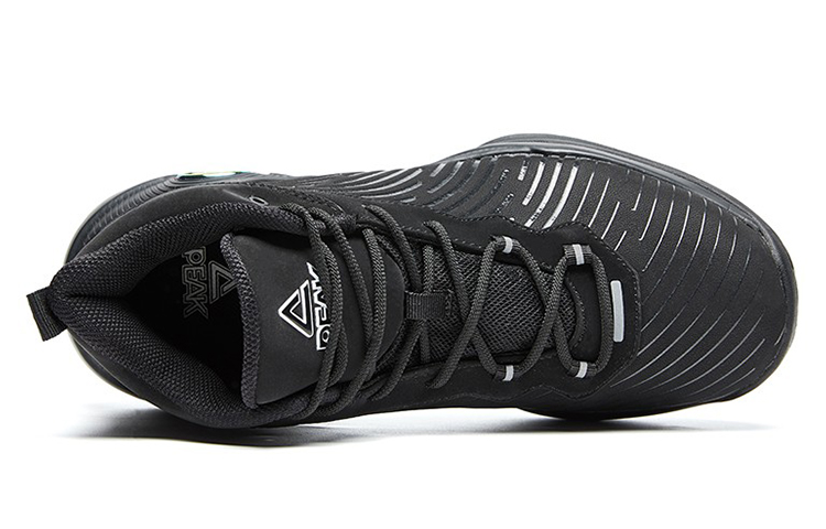 PEAK Parker Collection Game Ready Abrasion Resistant Mid top Basketball Shoes Men’s Black