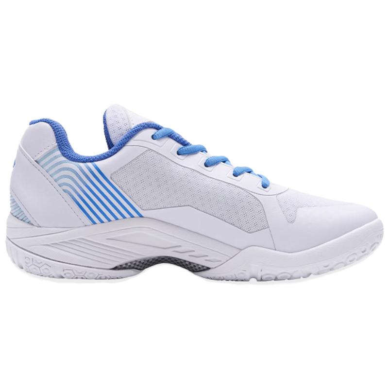 KUMPOO Mesh, Synthetic Leather Abrasion Resistant Breathable Low top Badminton Shoes Unisex White Blue