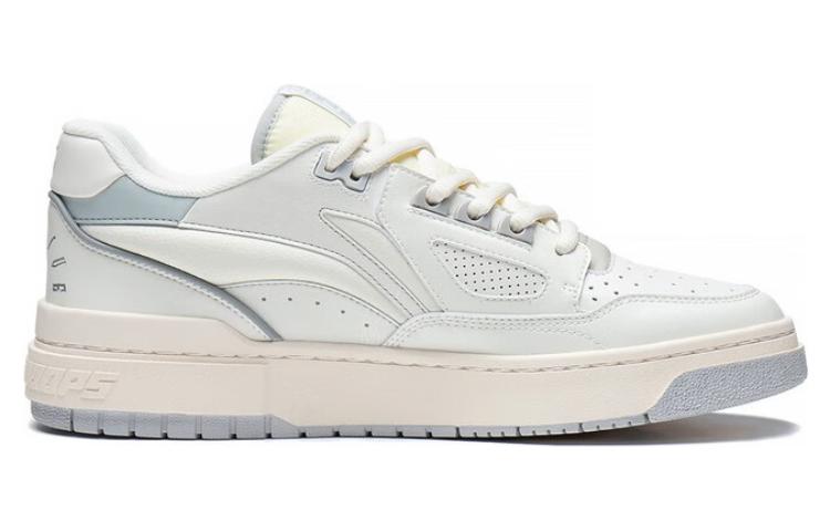Li Ning Rookie 2 Abrasion Resistant Breathable Low top Vintage Basketball Shoes Men’s White Gray