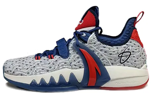 Anta Fabric Cushioning Slip Resistant Abrasion Resistant Breathable Coverage Support Low top Basketball Shoes Men's
