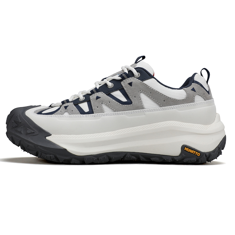 HUMTTO Cushioning Slip Resistant Coverage Low top Hiking Shoes Men’s White Dark Blue
