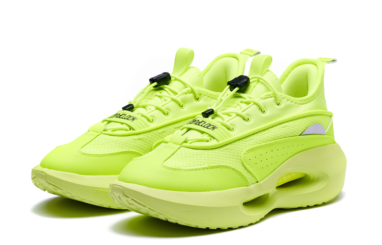 361° HOURGLASS Time Woven Mesh Non slip Lightweight Low top Basketball Shoes Men's Fluorescent Yellow