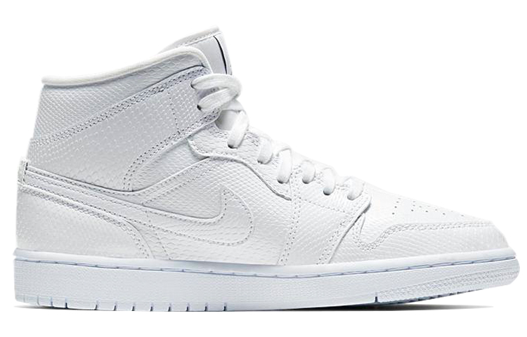 Jordan 1 Mid White Snakeskin Women’s
