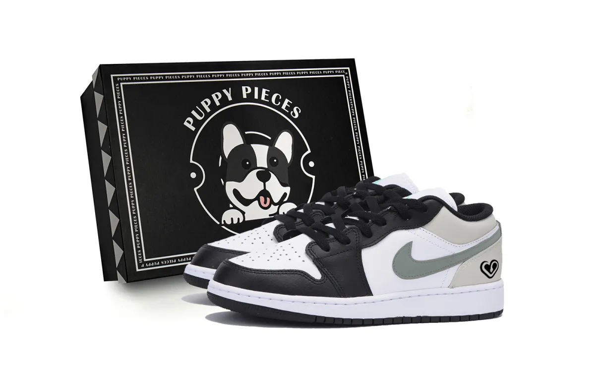 Jordan Air Jordan 1 Vintage Basketball Shoes Men's Low Top Black Gray