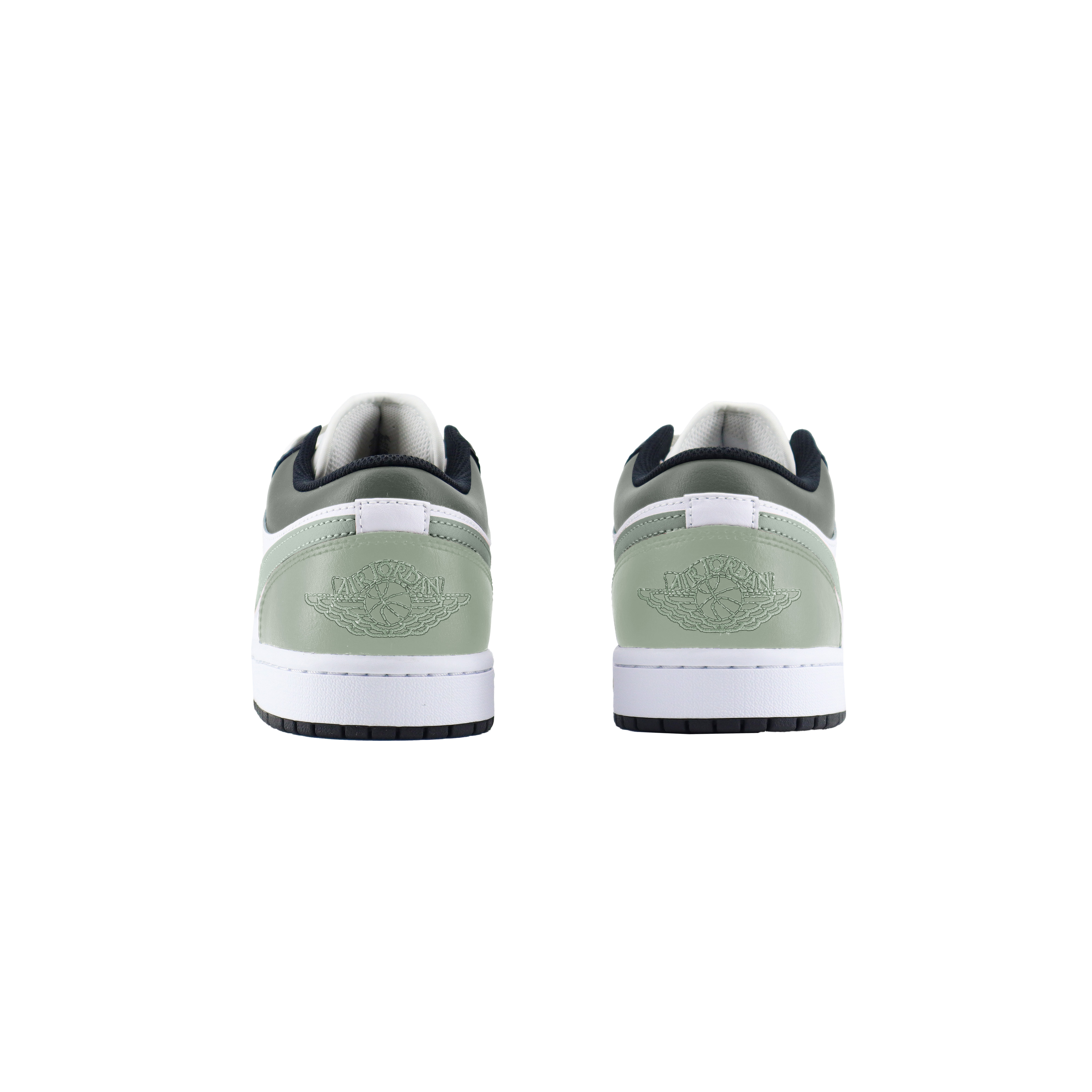 Jordan Air Jordan 1 Abrasion Resistant Low top Vintage Basketball Shoes Unisex White Green