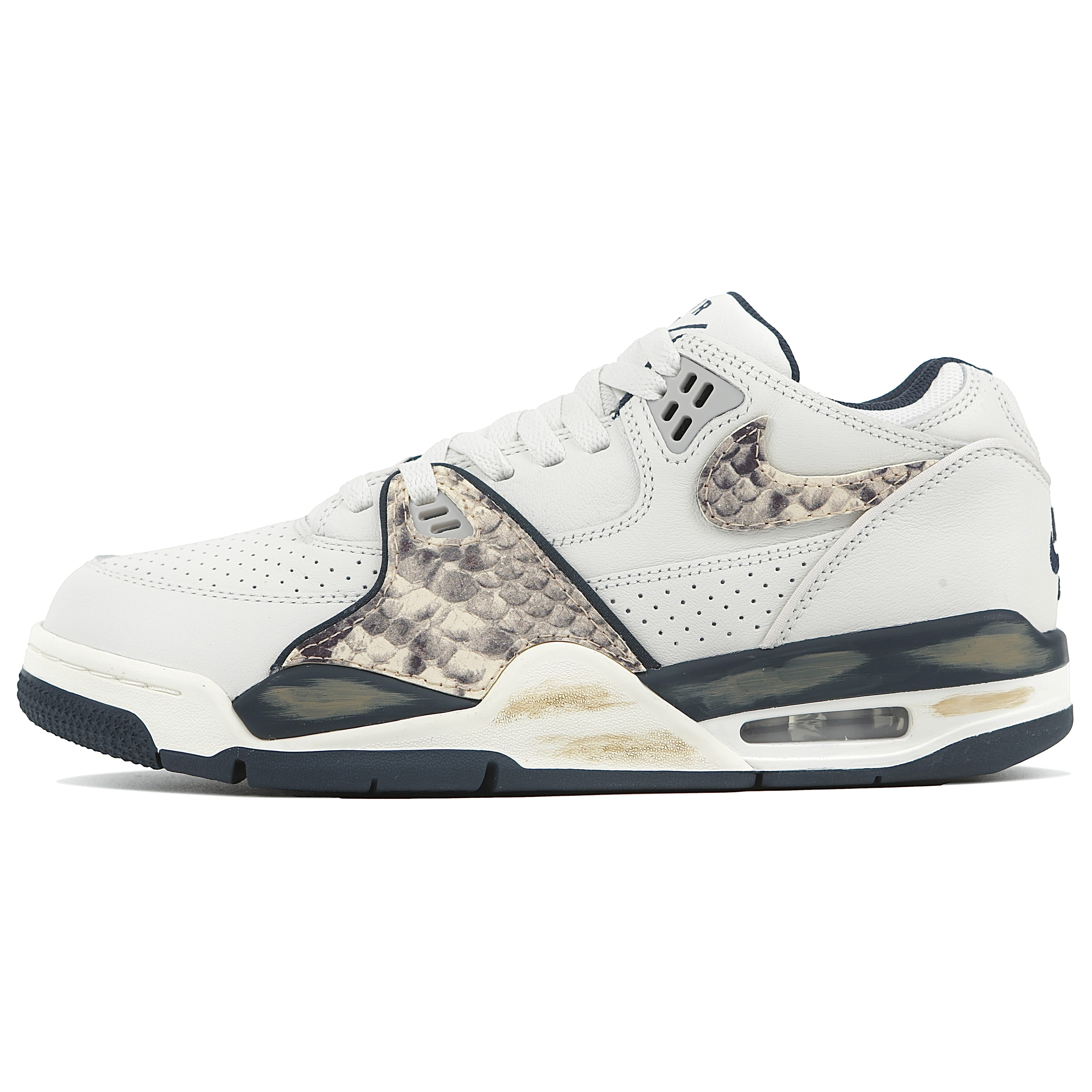 Nike Air Flight 89 Abrasion Resistant Slip Resistant Low top Vintage Basketball Shoes Men’s Gray