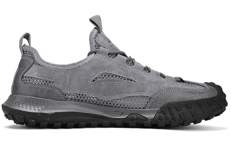 Jeep Cushioning Abrasion Resistant Lightweight Breathable Low top Hiking Shoes Men’s Gray