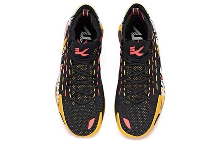 Anta KT5 KT Pu Cushioning Slip Resistant Abrasion Resistant Low top Performance Basketball Shoes Men’s Black Yellow