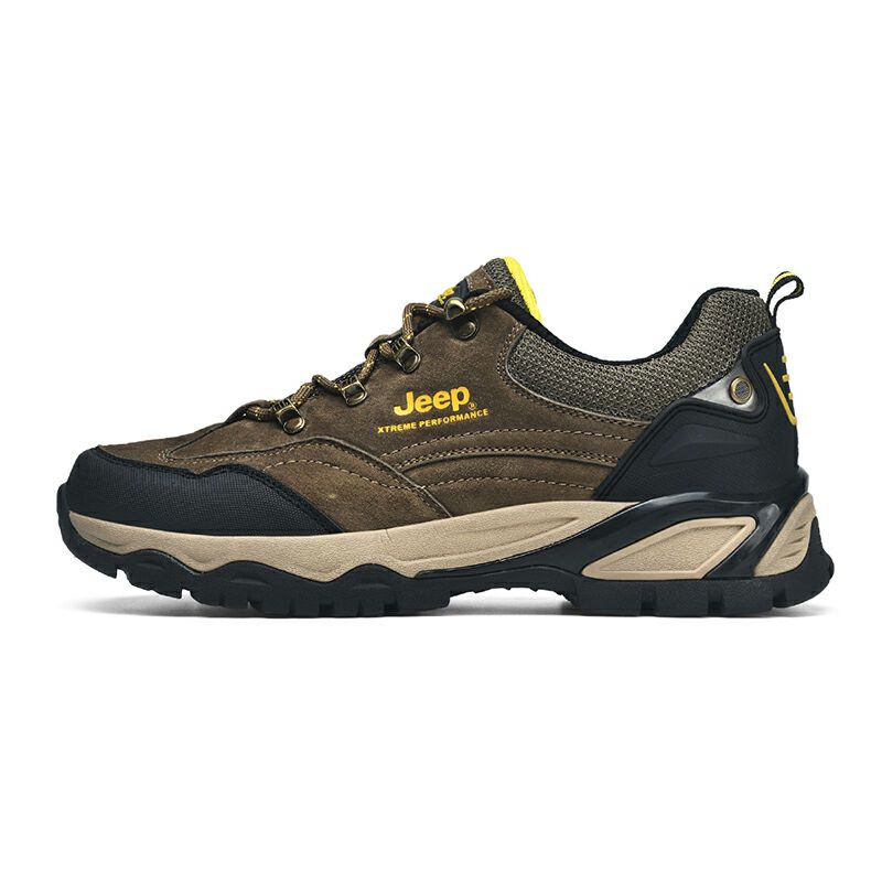 Jeep Fabric Slip Resistant Abrasion Resistant Low top Mountaineering Shoes Men’s