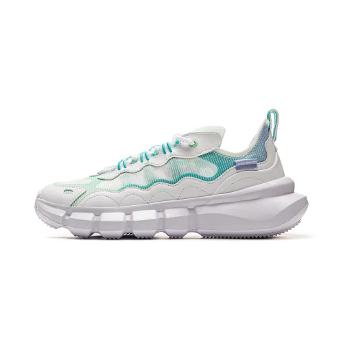 Li Ning Slip Resistant Abrasion Resistant Low top Basketball Shoes Men's White Green