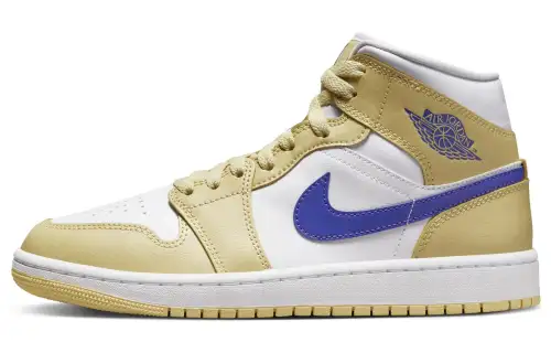 Jordan 1 Mid Lemon Wash Lapis Women's