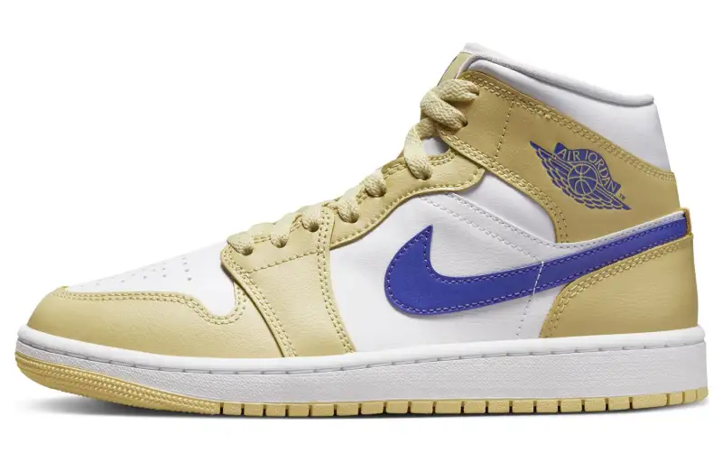 Jordan 1 Mid Lemon Wash Lapis Women's