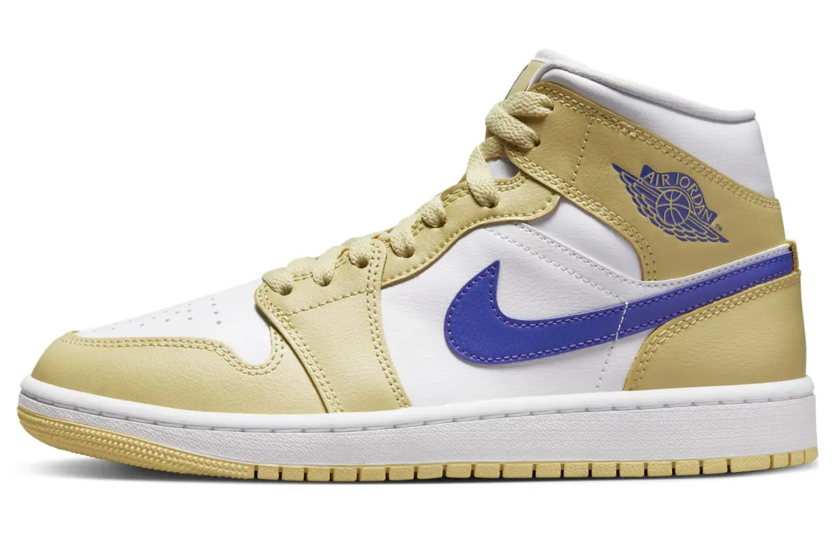 Jordan 1 Mid Lemon Wash Lapis Women's