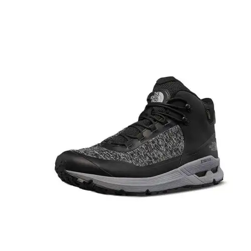 THE NORTH FACE Abrasion Resistant Mid top Mountaineering & Hiking Shoes Men's Black/Gray