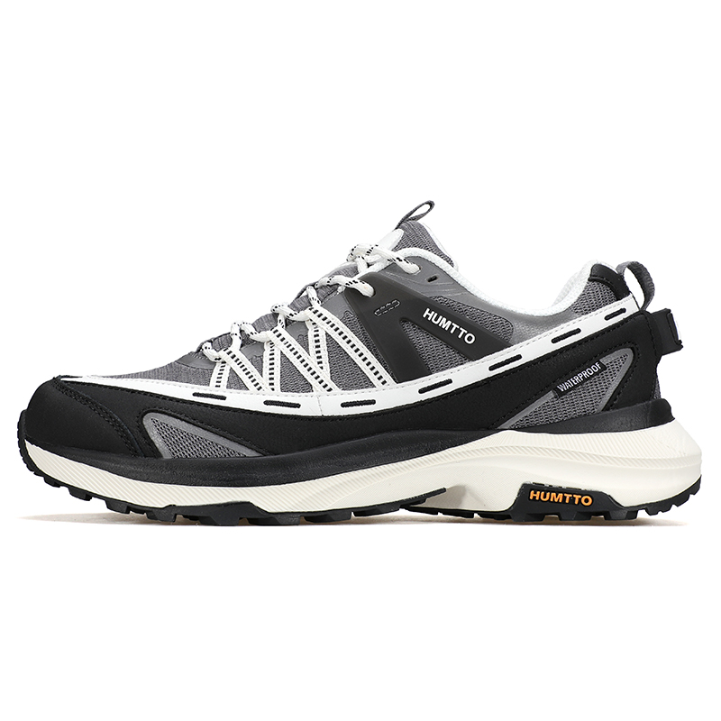 HUMTTO Classic And Versatile Cushioning Support Cushioning Support Low top Hiking Shoes Men’s White Gray Black