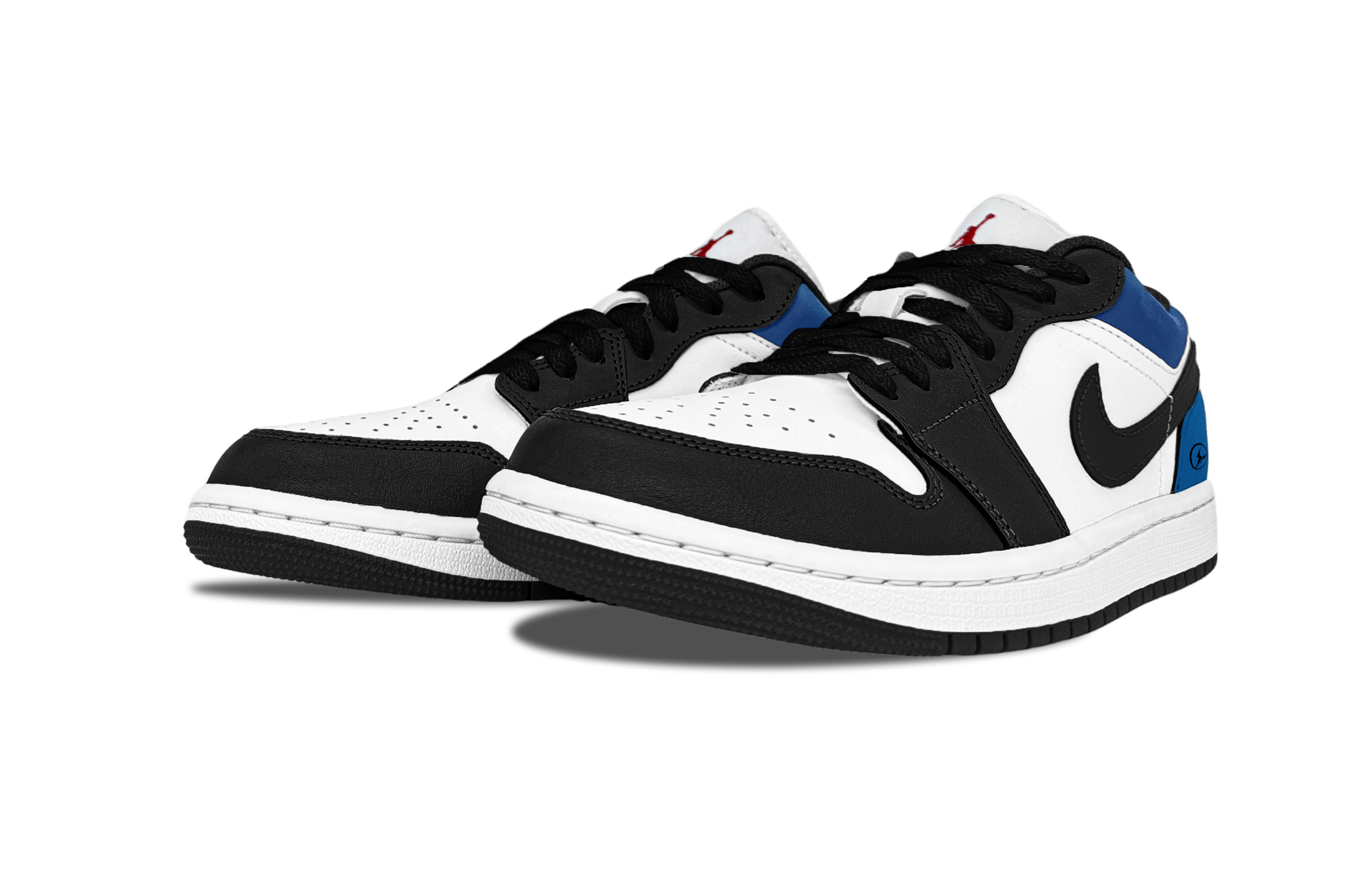 Jordan Air Jordan 1 Hiroshi Fujiwara Abrasion Resistant Low top Vintage Basketball Shoes Unisex Black Blue
