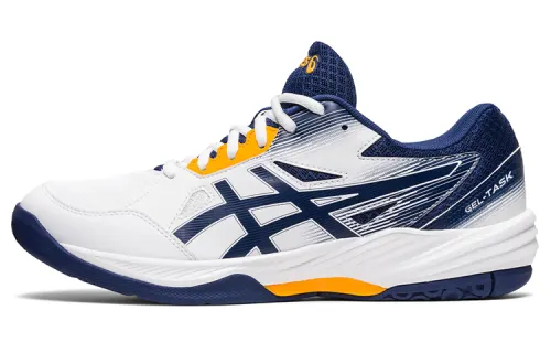 Asics Gel-Task 3 Low Top Volleyball Shoes Men's White Blue