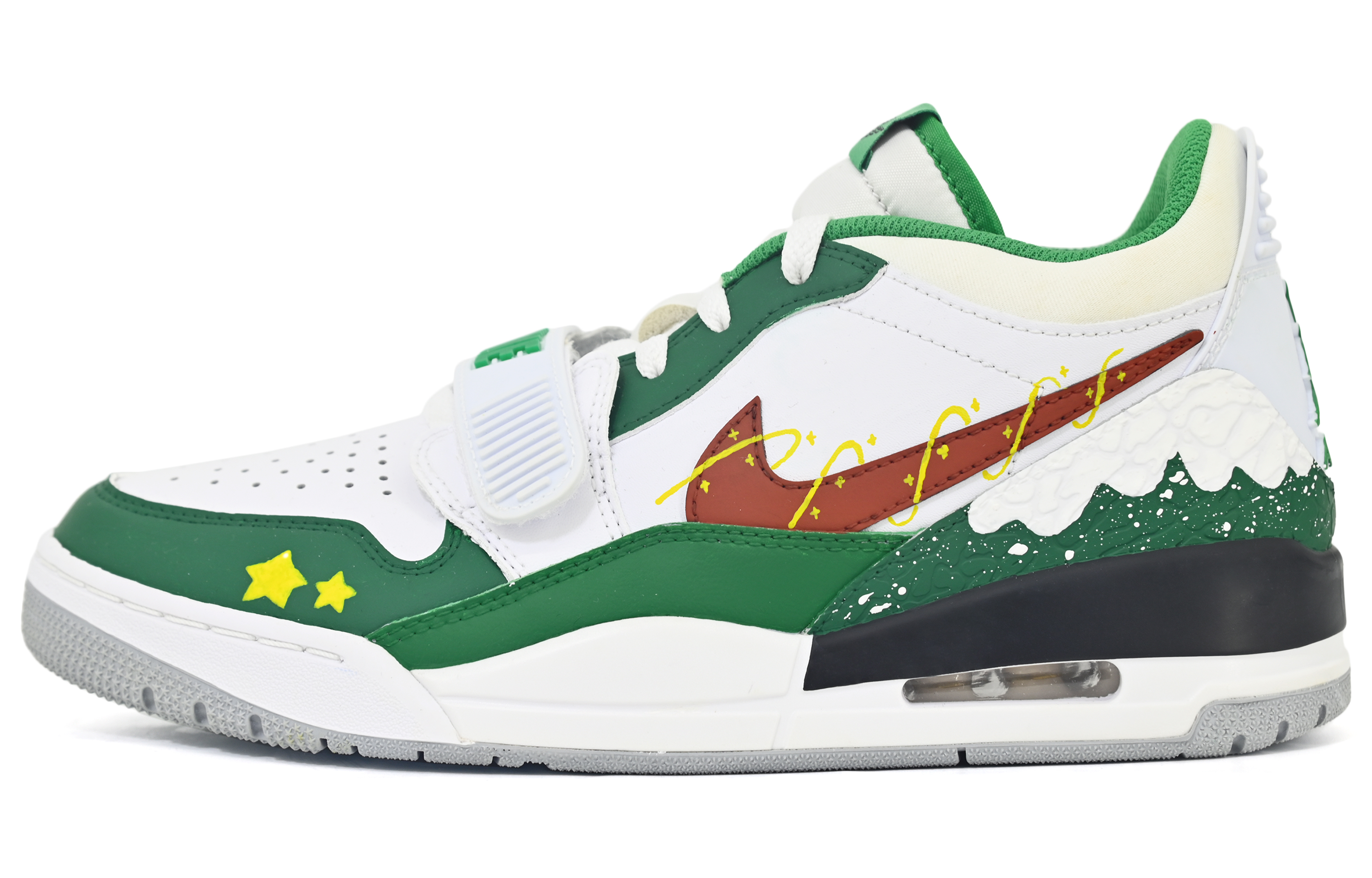 Jordan Legacy 312 Abrasion Resistant Abrasion Resistant Low top Vintage Basketball Shoes Men's White Green