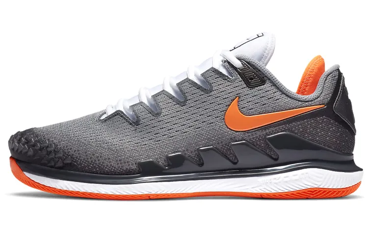 Nike Court Air Zoom Vapor X Knit Hc 'Metallic Dark Grey Total Orange'