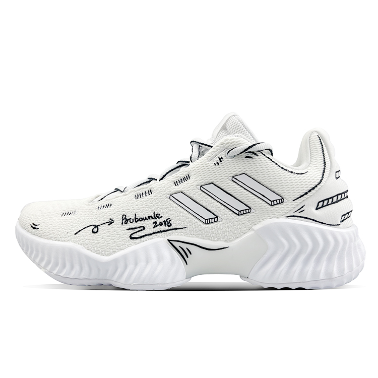 Adidas Pro Bounce 2018 Low Cushioning Slip Resistant Cushioning Slip Resistant Mid top Basketball Shoes Men's