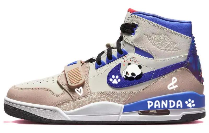 Jordan Legacy 312 Vintage Basketball Shoes Men's High Top Brown/Blue